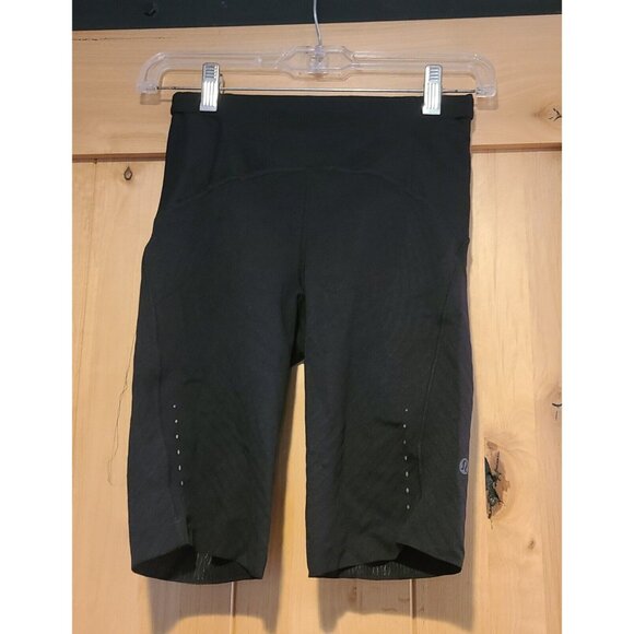 Lululemon SenseKnit Running Shorts 10” Size 4 Black w/Hem Grippers LW7BK3S